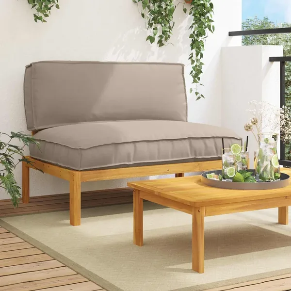 Ensemble de Canapés Taupe 120 x 92 x 69 cm Bois d'Acacia Massif