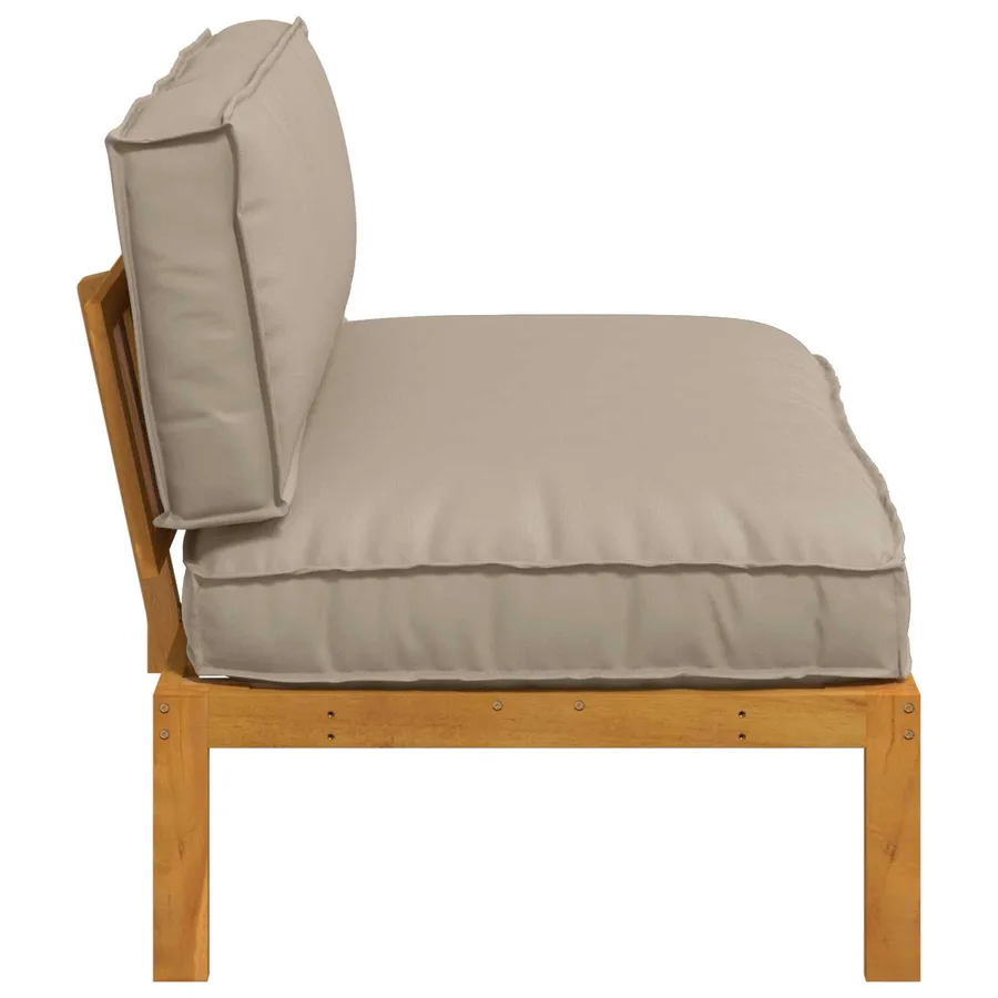 Ensemble de Canapés Taupe 120 x 92 x 69 cm Bois d'Acacia Massif - 7
