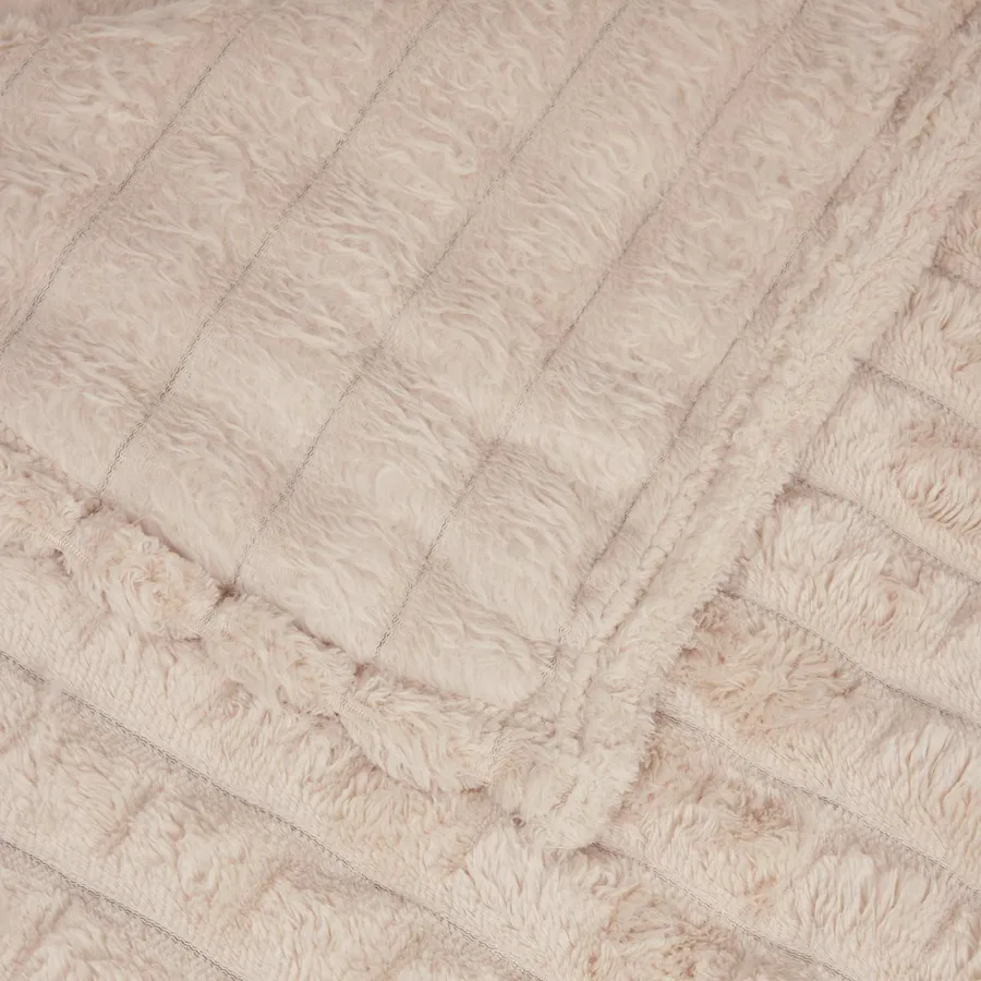 Couvertures à jeter 6 pcs Beige 240 x 220 cm Toison - 6