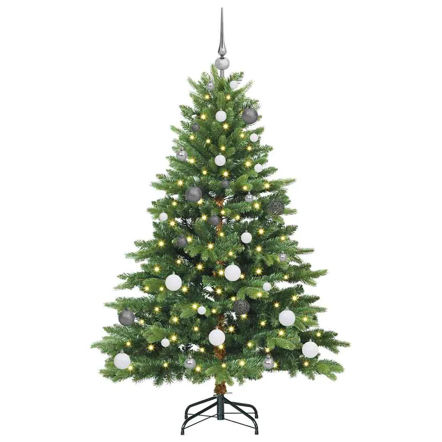 Sapin de Noël artificiel avec 150 LED Vert 150 cm PE et PVC - 3