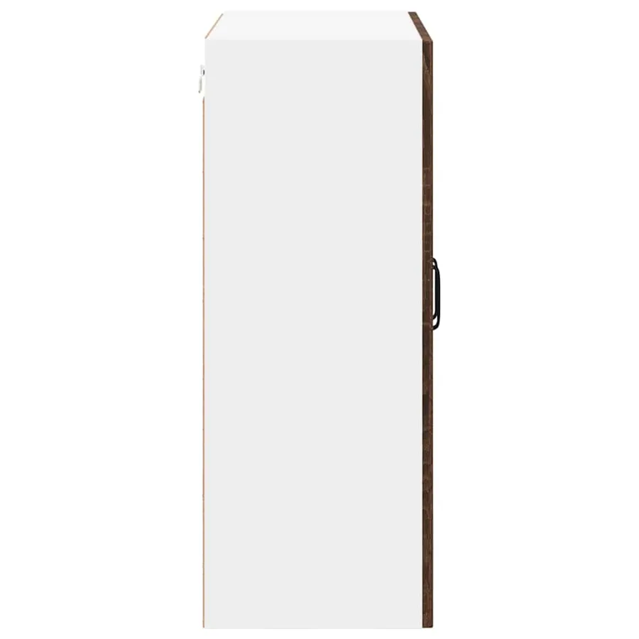 Cabinet en verre mural LUCCA Chêne brun 60 x 31 x 80 cm - 7