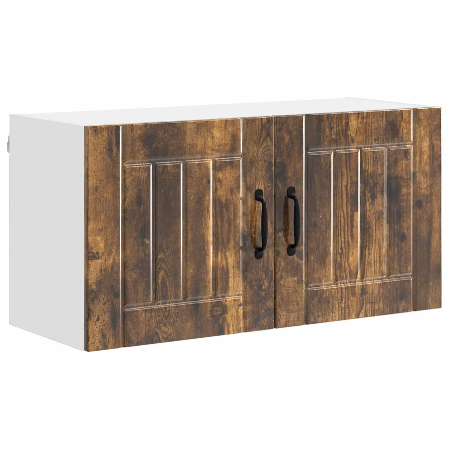 Meuble mural LUCCA Chêne fumé 80 x 31 x 40 cm Bois d'ingénierie - 2