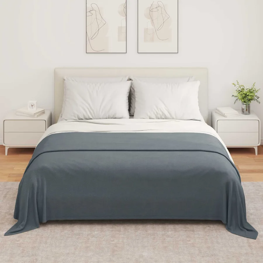 Jeté Gris foncé 280 x 210 cm Toison - 3