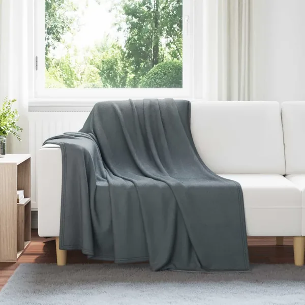 Couvertures à jeter 24 pcs Gris foncé 200 x 150 cm Toison