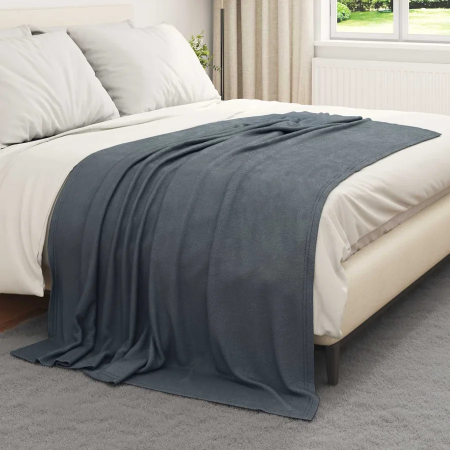 Couvertures à jeter 24 pcs Gris foncé 200 x 150 cm Toison - 3