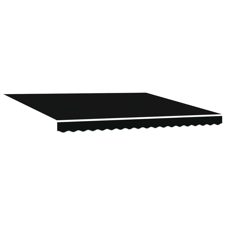 Auvent Rétractable Noir 4 × 3 m Toile et Aluminium - 4