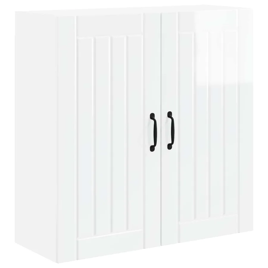 Meuble mural LUCCA Blanc brillant 80 x 31 x 80 cm - 2