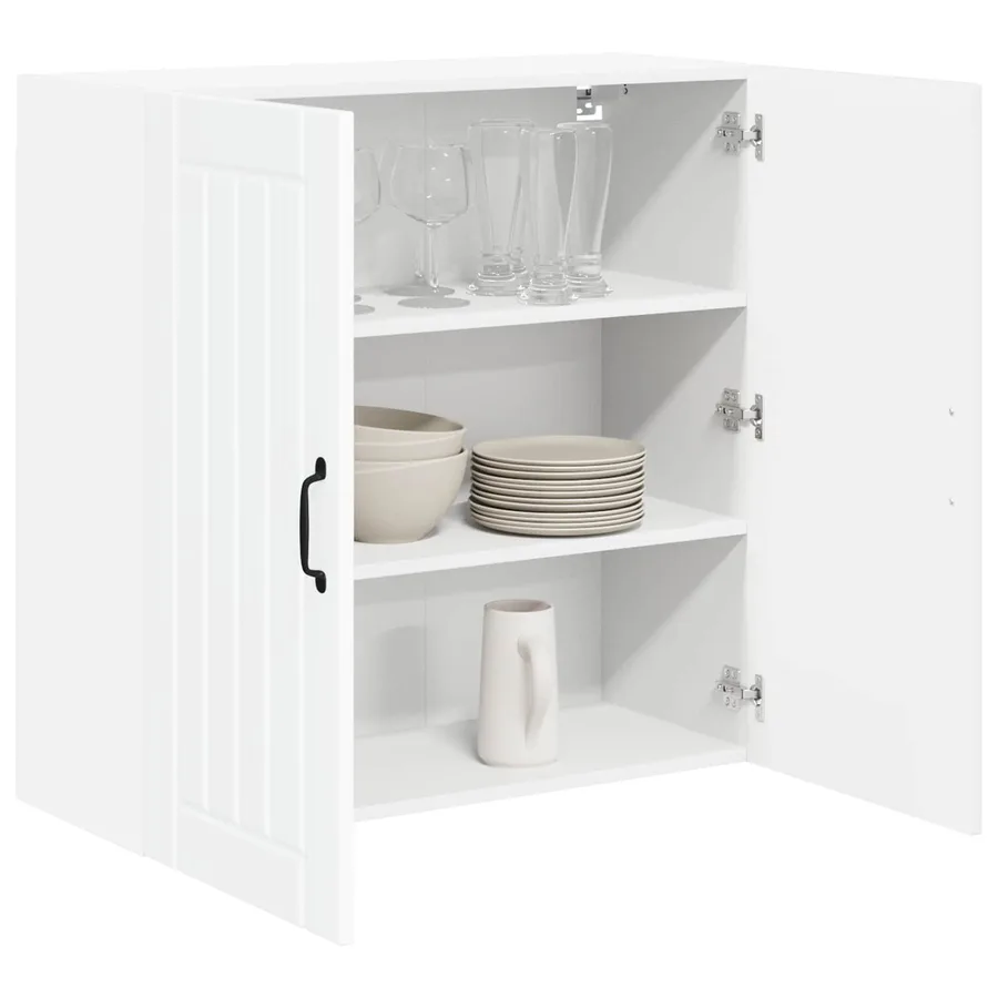 Meuble mural LUCCA Blanc brillant 80 x 31 x 80 cm - 3
