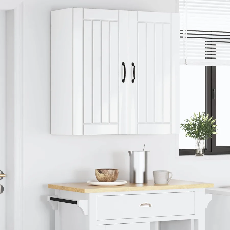Meuble mural LUCCA Blanc brillant 80 x 31 x 80 cm - 4