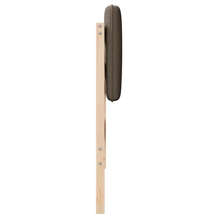 Tête de lit capitonnée Marron et Taupe 80 cm Pin massif - 5