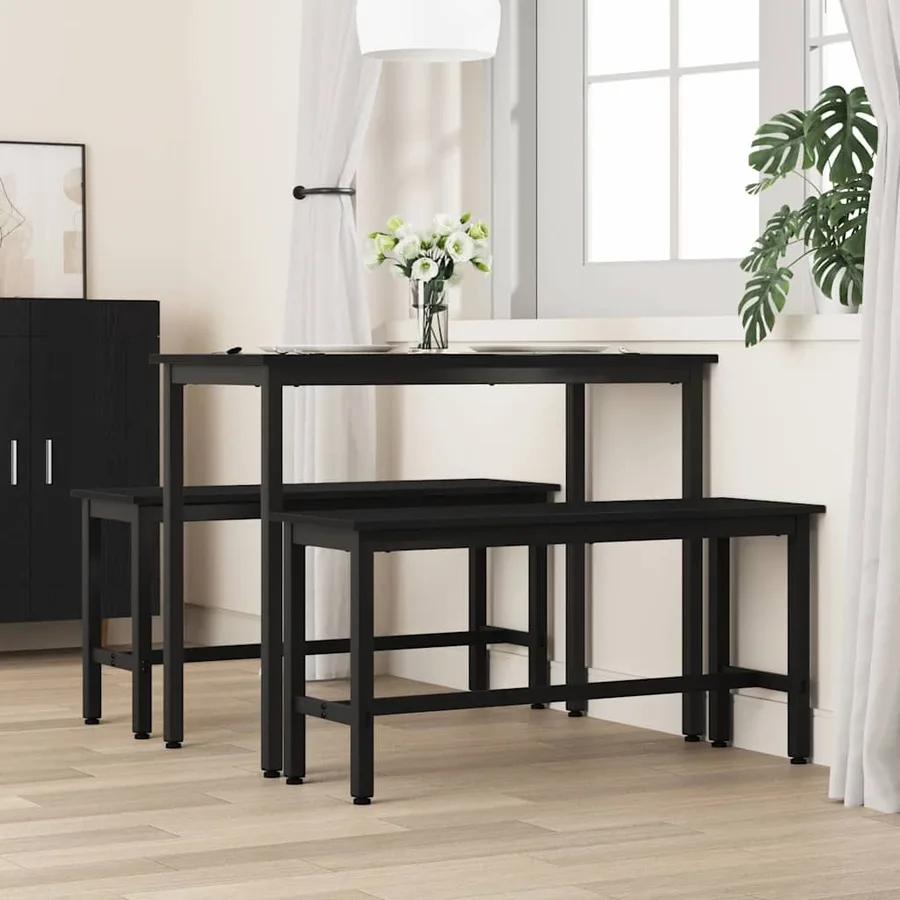 Banc de salle à manger Chêne noir 100 x 32,5 x 48,5 cm - 3