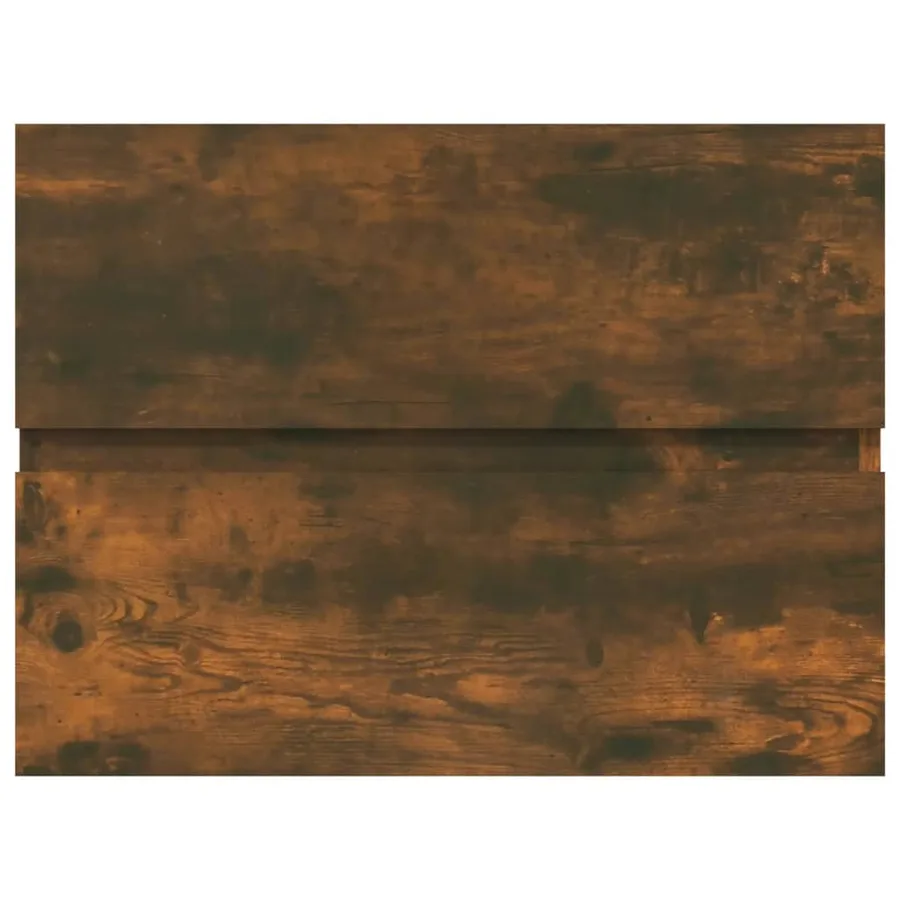 Armoire de lavabo Chêne fumé 60x38,5x45 cm Bois d'ingénierie - 3
