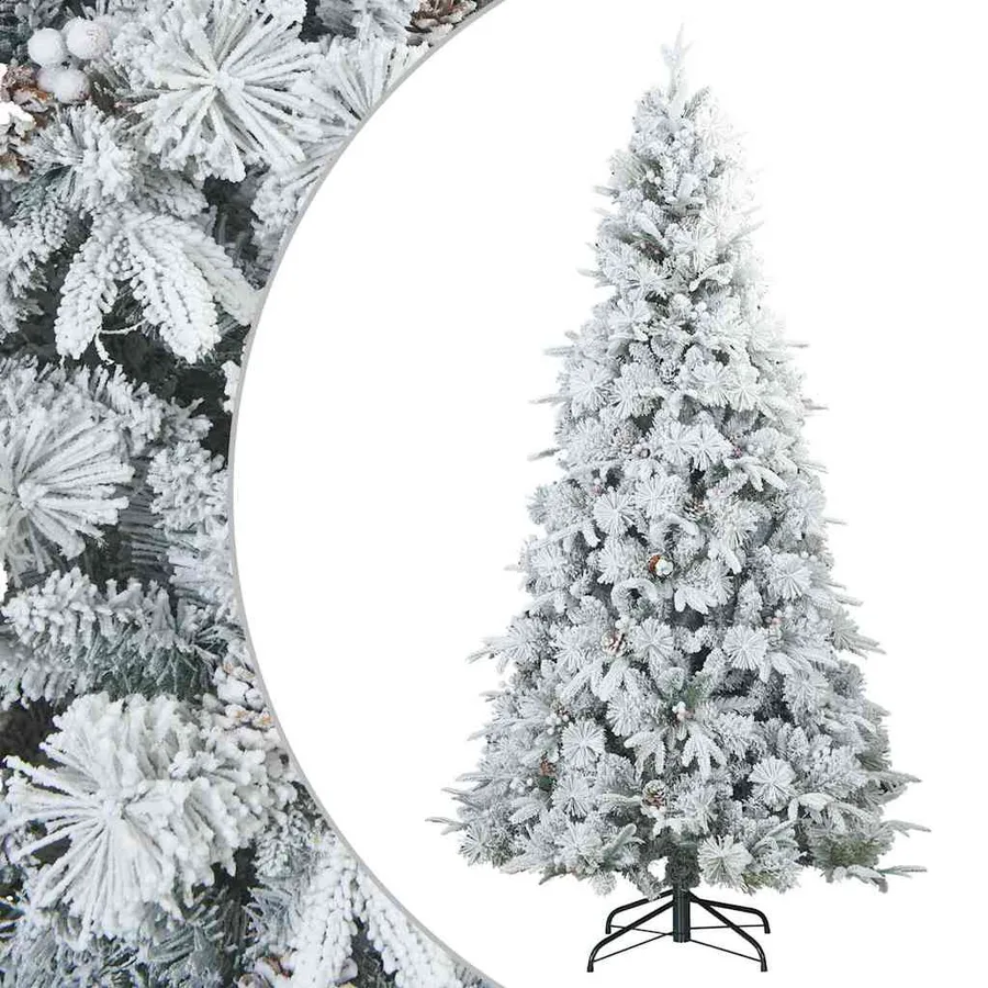 Sapin de Noël artificiel à branches pliantes, duveteux de neige - 2