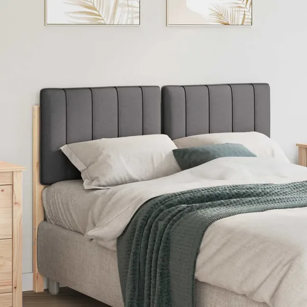 Tête de lit capitonnée Brun et gris foncé 120 cm Pin massif