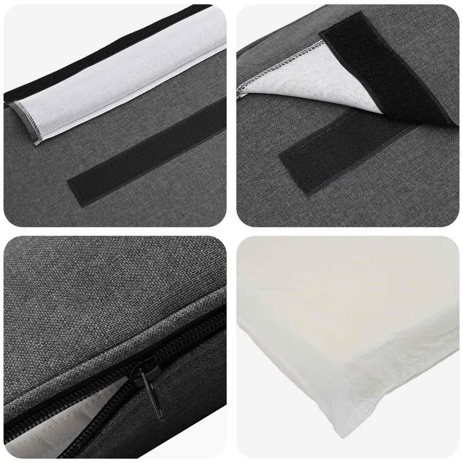 Tête de lit capitonnée Brun et gris foncé 120 cm Pin massif - 7