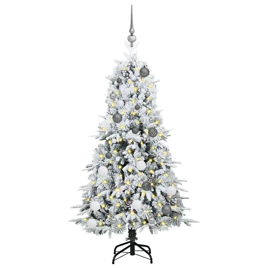 Sapin de Noël Artificiel à Branches Articulées Blanc 150 cm - 3