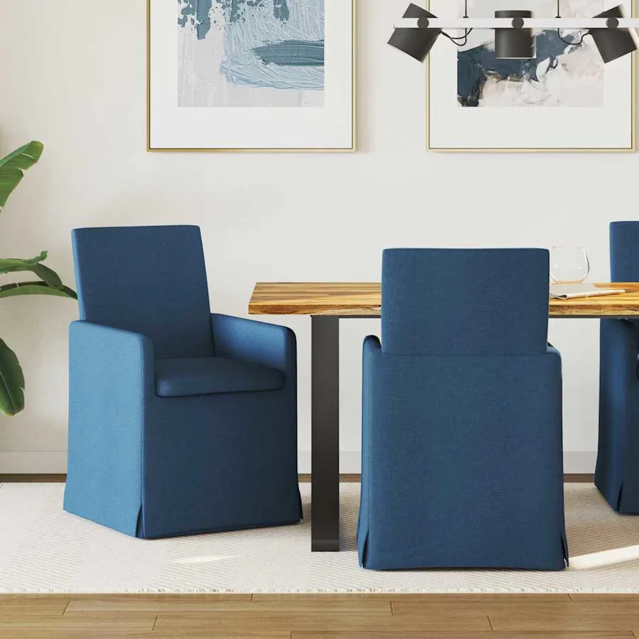Chaises de salle à manger 2 pcs Bleu 57 x 67 x 95 cm tissu