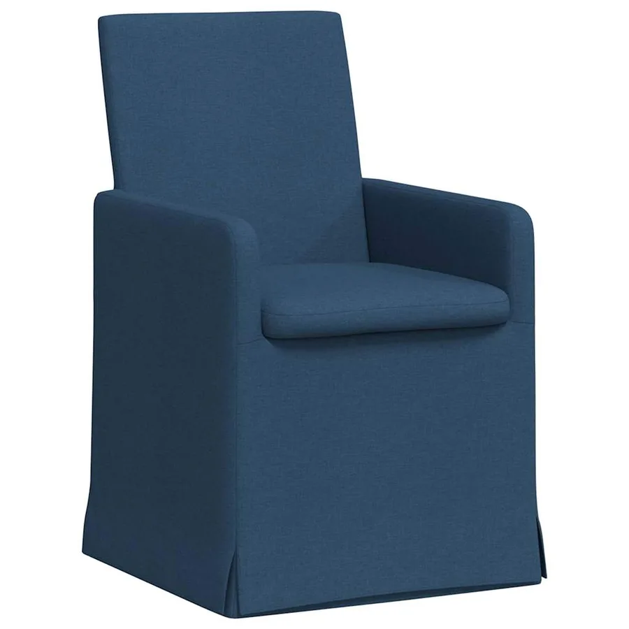 Chaises de salle à manger 2 pcs Bleu 57 x 67 x 95 cm tissu - 2