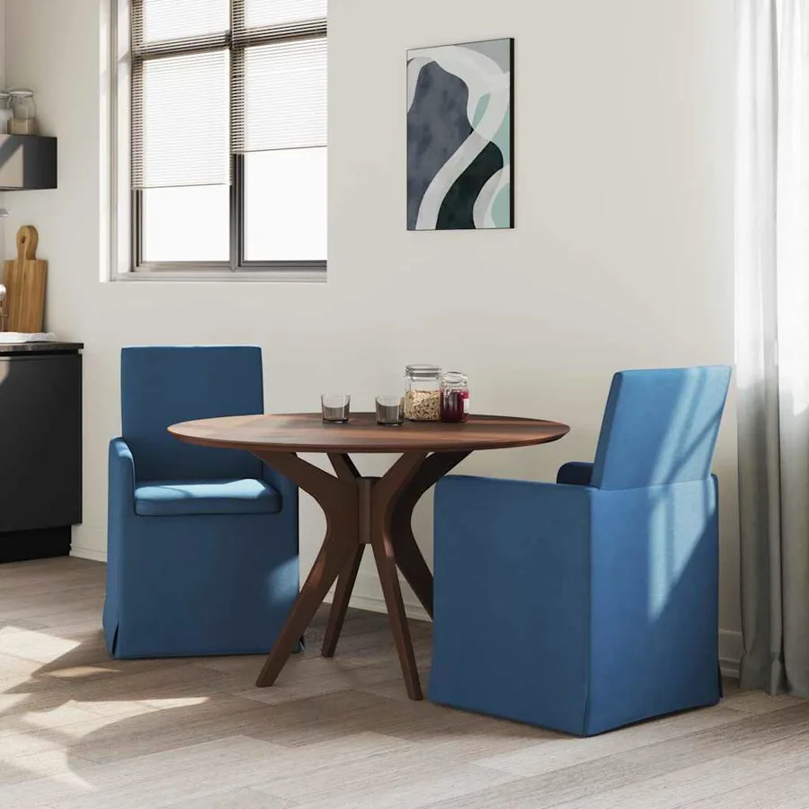 Chaises de salle à manger 2 pcs Bleu 57 x 67 x 95 cm tissu - 3