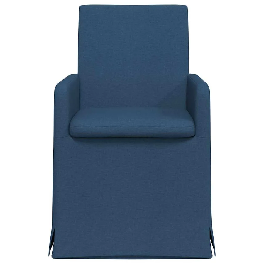 Chaises de salle à manger 2 pcs Bleu 57 x 67 x 95 cm tissu - 4