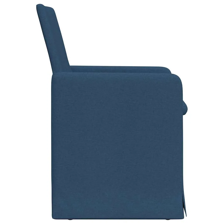 Chaises de salle à manger 2 pcs Bleu 57 x 67 x 95 cm tissu - 5