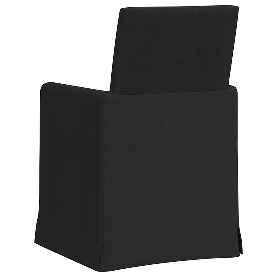 Chaises de salle à manger 2 pcs Noir 57 x 67 x 95 cm tissu - 6