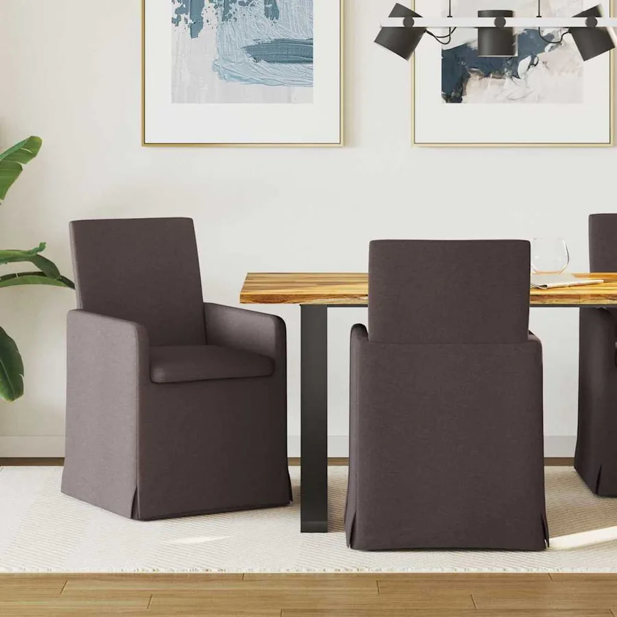 Chaises de salle à manger 2 pcs Marron foncé 57 x 67 x 95 cm