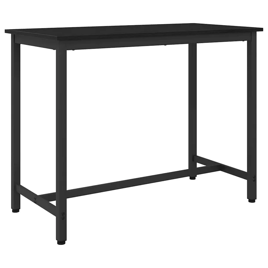 table Chêne noir 100 x 50 x 76,5 cm Bois d'ingénierie et acier