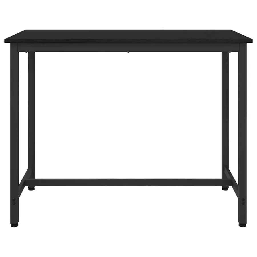 table Chêne noir 100 x 50 x 76,5 cm Bois d'ingénierie et acier - 3