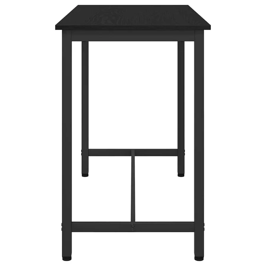 table Chêne noir 100 x 50 x 76,5 cm Bois d'ingénierie et acier - 4