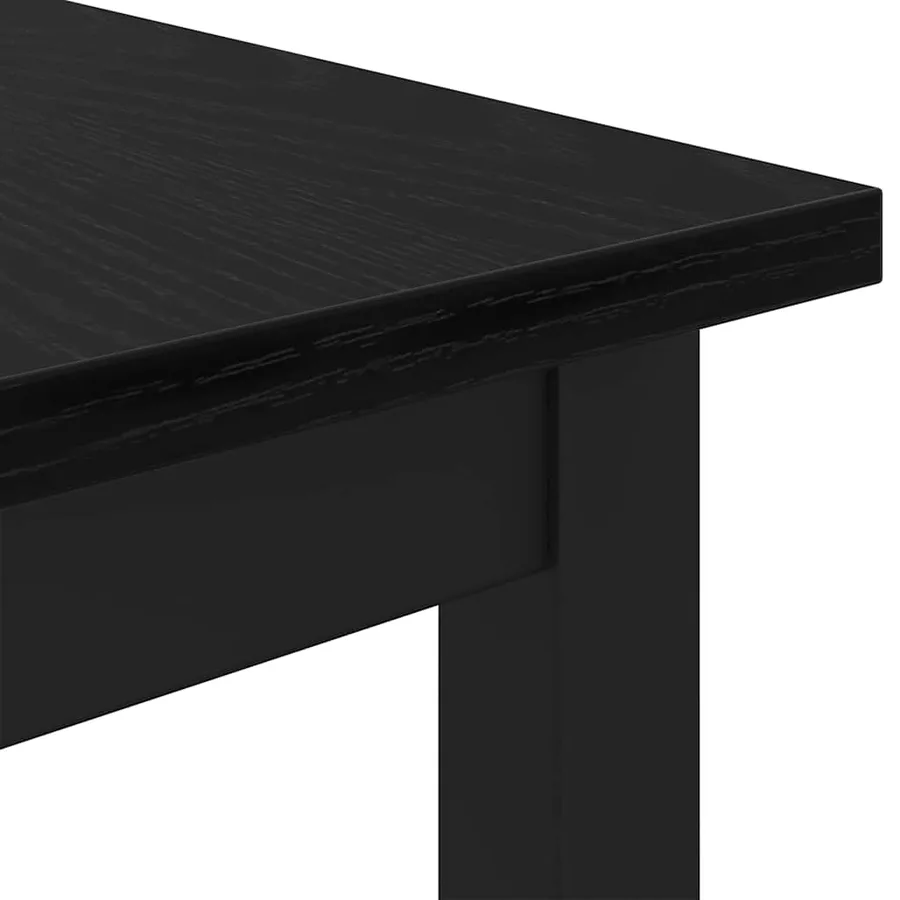 table Chêne noir 100 x 50 x 76,5 cm Bois d'ingénierie et acier - 5