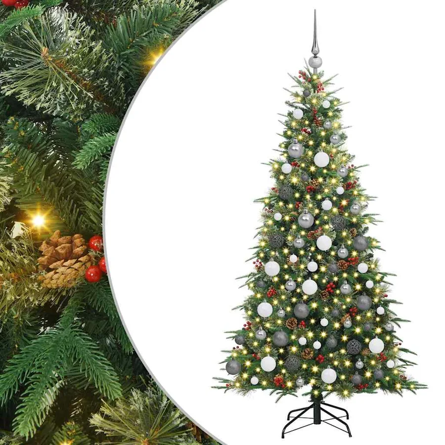 Sapin de Noël Artificiel à Branches Articulées Vert 180 cm - 2