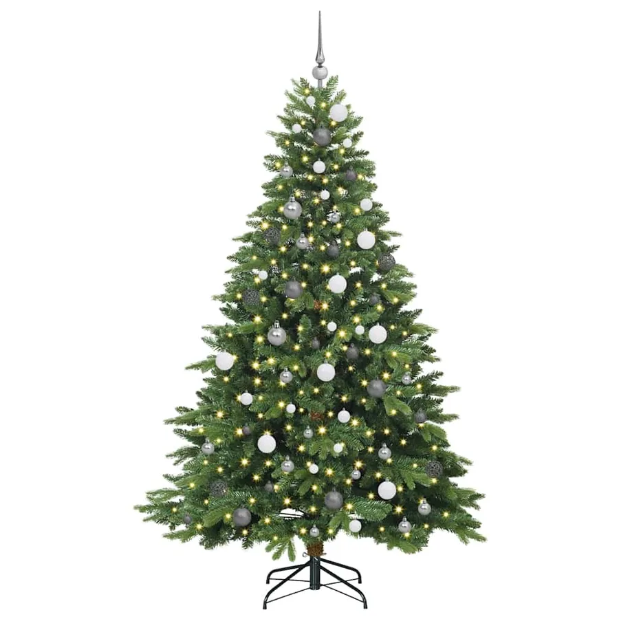 Sapin de Noël artificiel avec 300 LED Vert 210 cm PE et PVC - 3