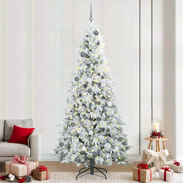 Sapin de Noël Artificiel à Branches Articulées Blanc 240 cm