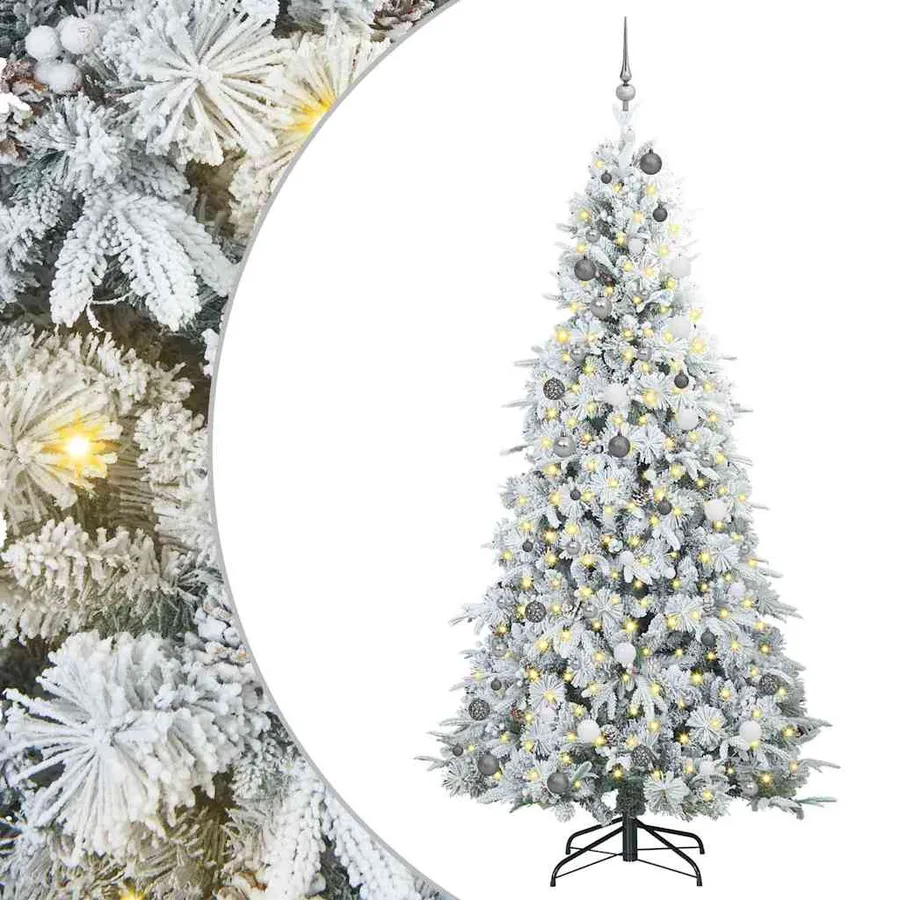 Sapin de Noël Artificiel à Branches Articulées Blanc 240 cm - 2