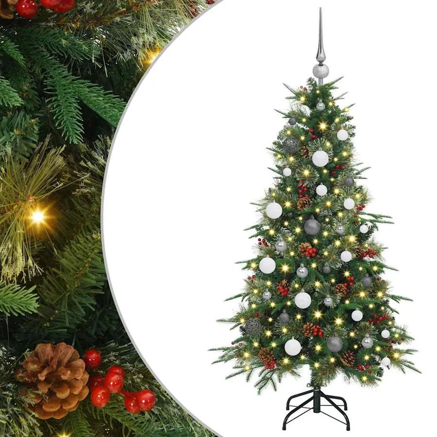 Sapin de Noël Artificiel à Branches Articulées Vert 150 cm - 2