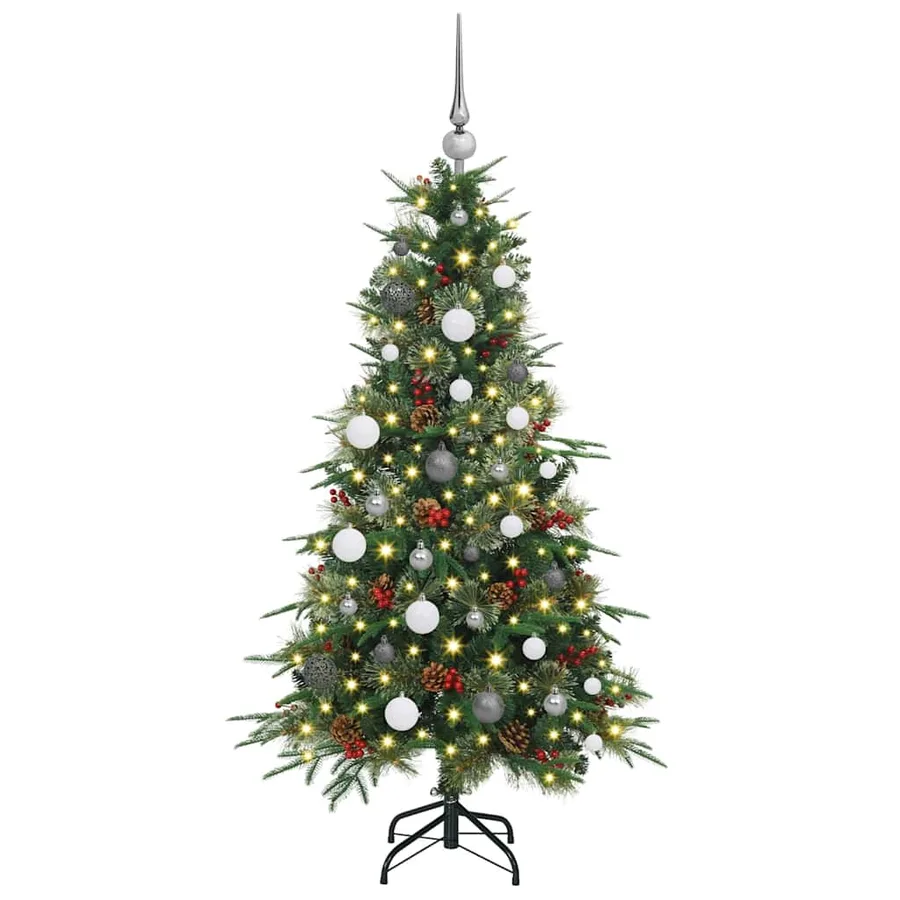 Sapin de Noël Artificiel à Branches Articulées Vert 150 cm - 3