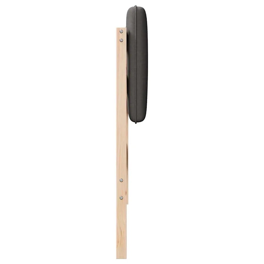Tête de lit capitonnée Brun et gris foncé 80 cm Pin massif - 5