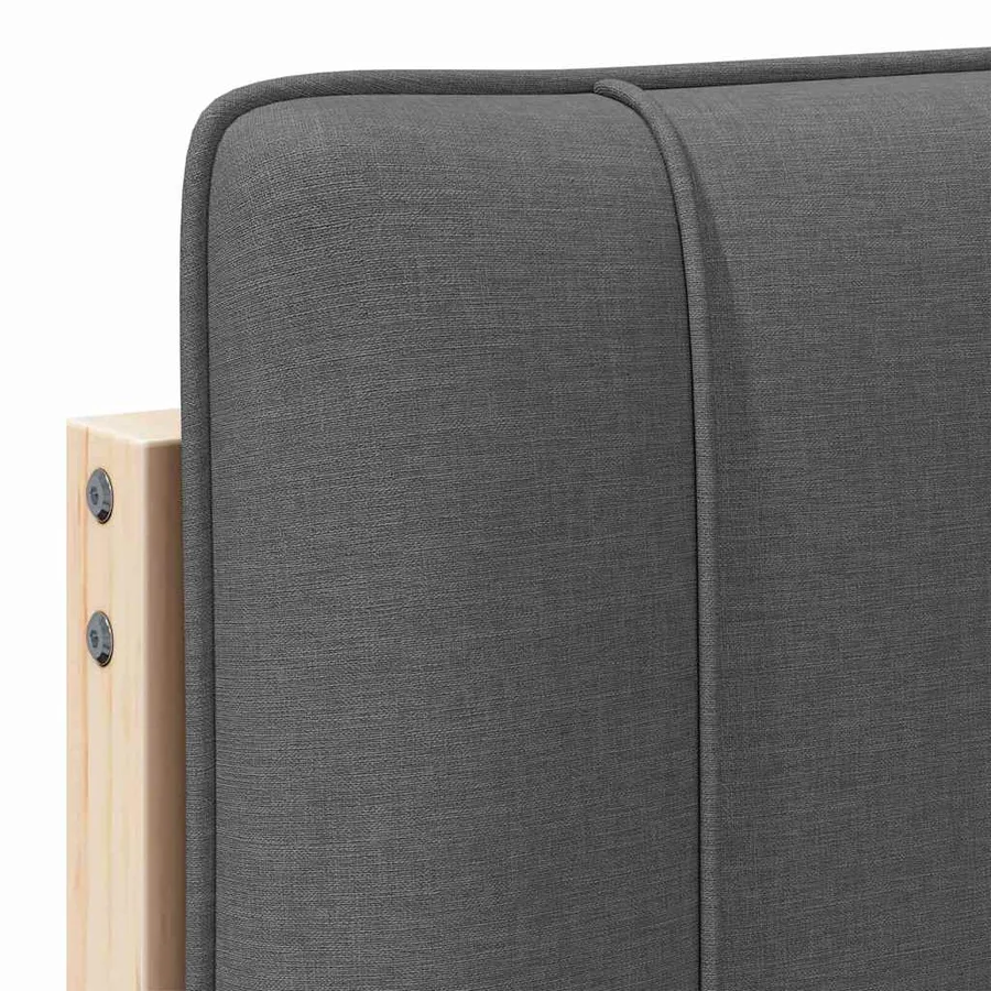 Tête de lit capitonnée Brun et gris foncé 80 cm Pin massif - 9