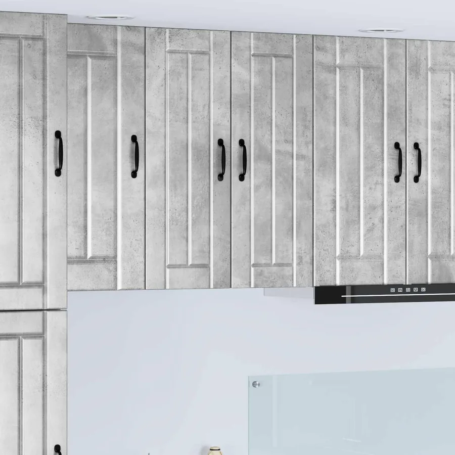 Meuble mural LUCCA 2 pcs Gris béton 30 x 31 x 80 cm
