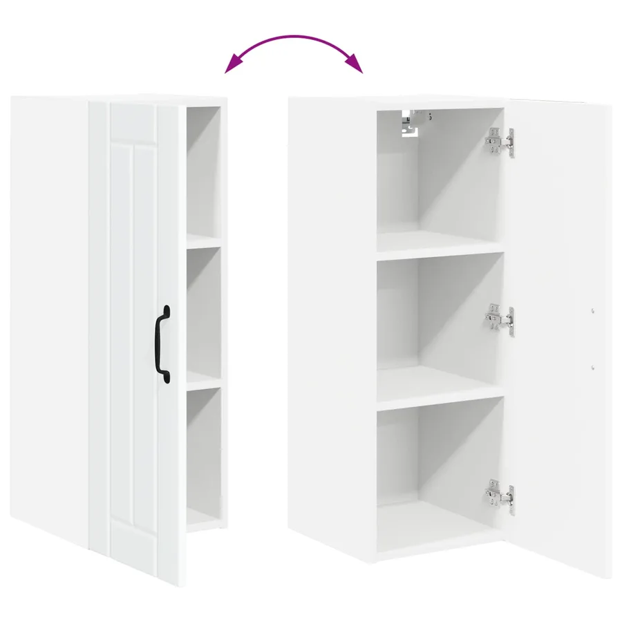 Meuble mural LUCCA 2 pcs Blanc 30 x 31 x 80 cm - 8