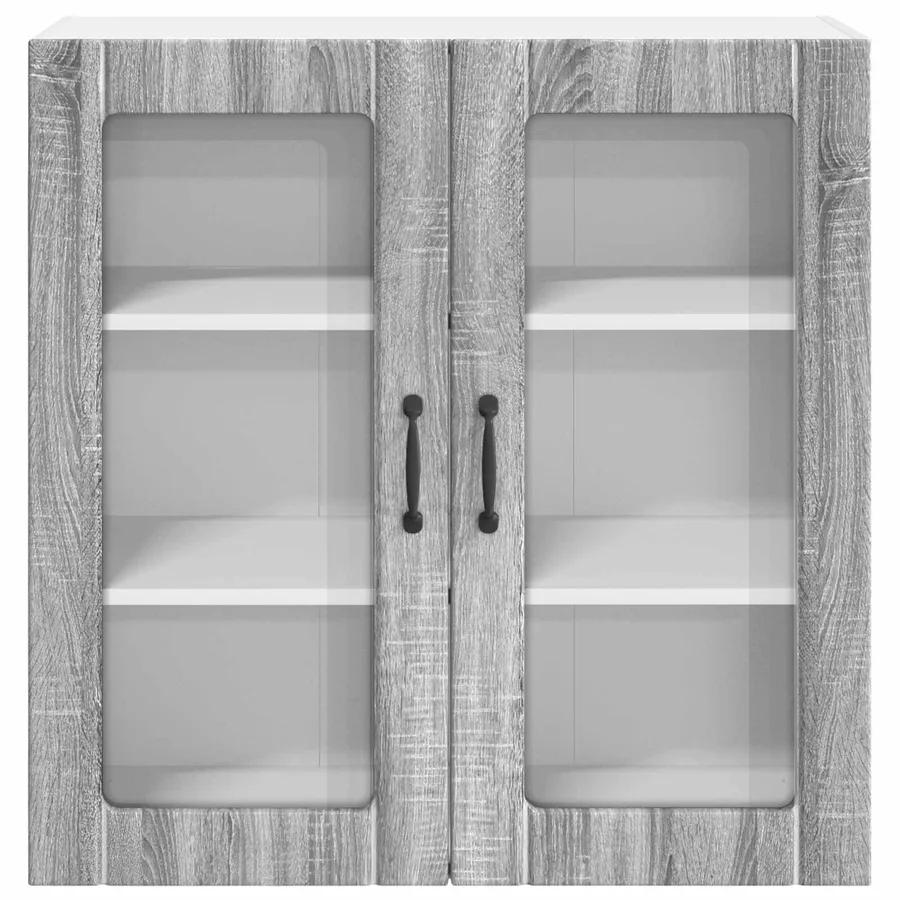 Cabinet en verre mural LUCCA Sonoma gris 80 x 31 x 80 cm - 6