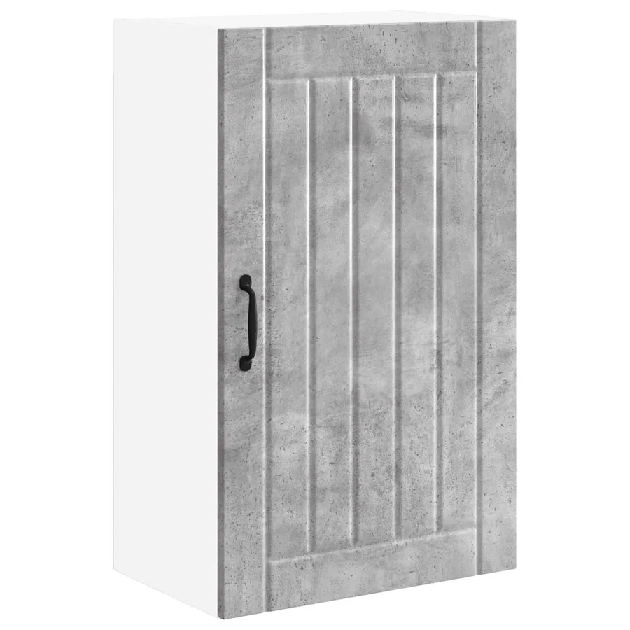 Meuble mural LUCCA Gris béton 50 x 31 x 80 cm Bois d'ingénierie - 2