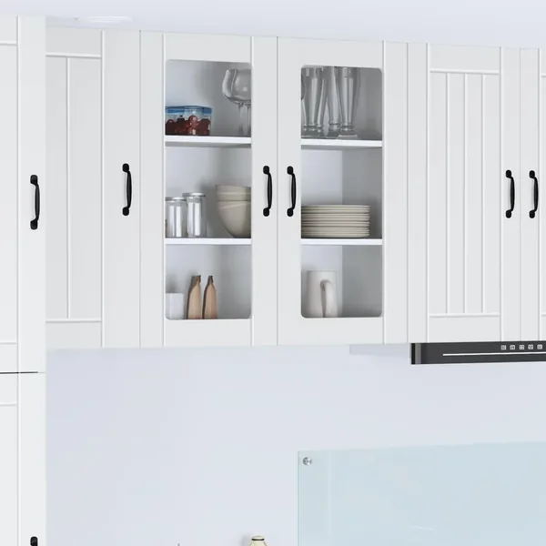 Cabinet en verre mural LUCCA Blanc 80 x 31 x 80 cm