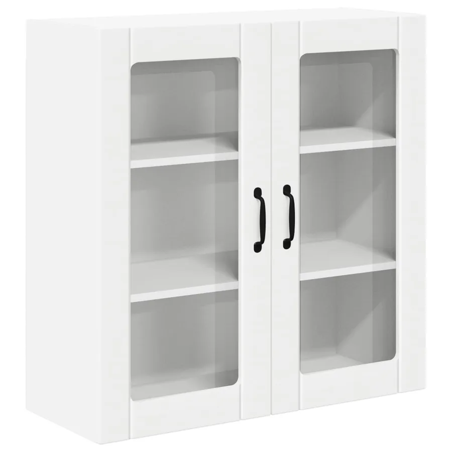Cabinet en verre mural LUCCA Blanc 80 x 31 x 80 cm - 2