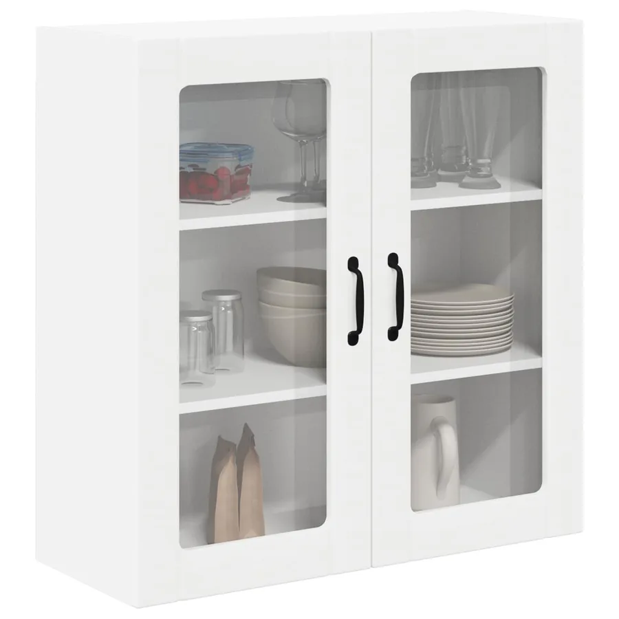 Cabinet en verre mural LUCCA Blanc 80 x 31 x 80 cm - 3