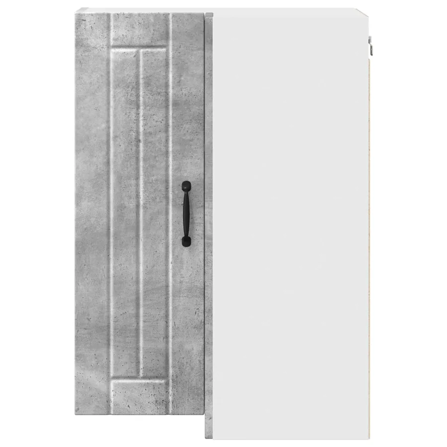 Cabinet d'angle mural LUCCA Gris béton 57 x 57 x 80 cm - 6