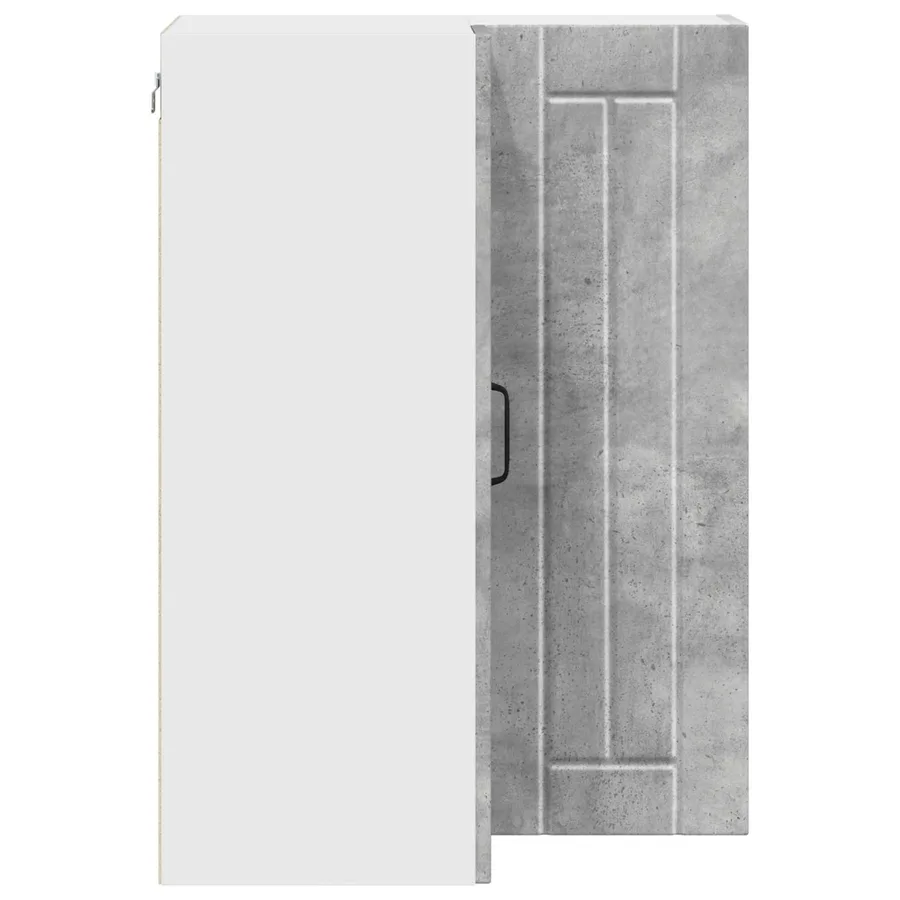 Cabinet d'angle mural LUCCA Gris béton 57 x 57 x 80 cm - 7