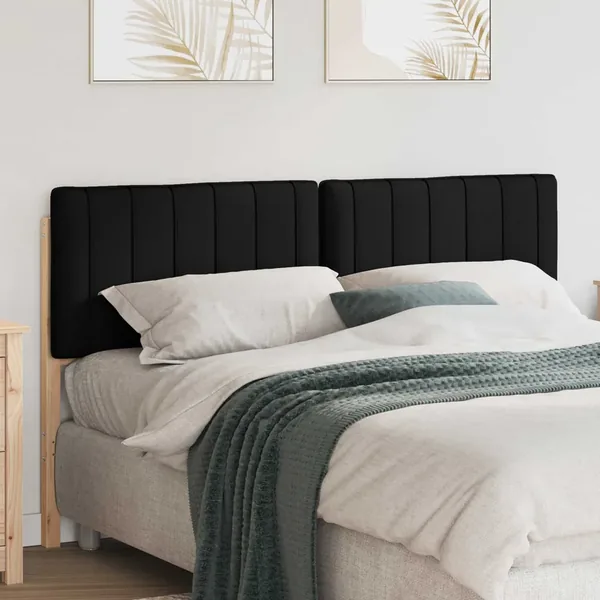 Tête de lit capitonnée Marron et Noir 150 cm Pin massif