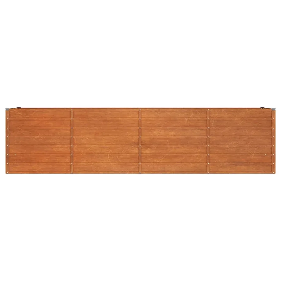 Lit surélevé de jardin rouillé 320x80x77 cm acier corten - 4